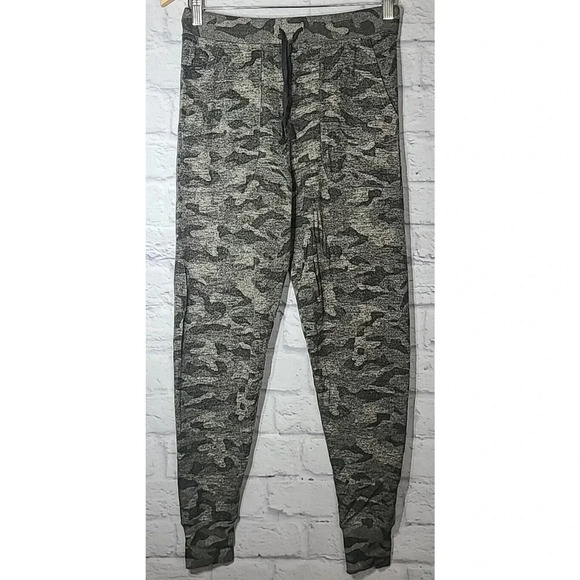 Joie Kyan Camouflage Jogger Pants Women's XS Heathered Gray Green Pockets Soft - Picture 1 of 4